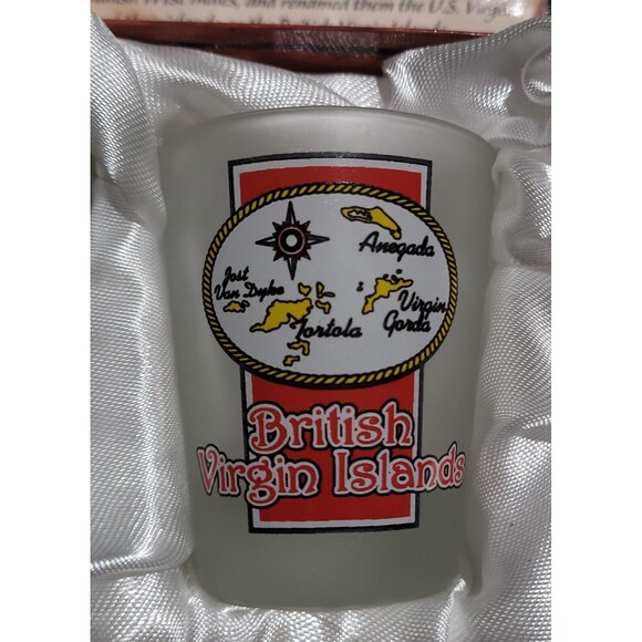 St. Thomas Virgin Islands Shot Glasses (2) in Pirate Treasure Chest Souvenirs - Picture 5 of 15
